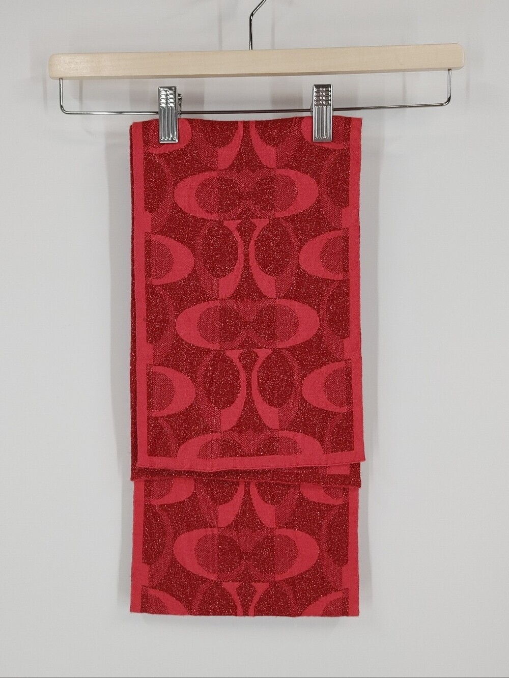 Coach Metallic Monogram Scarf